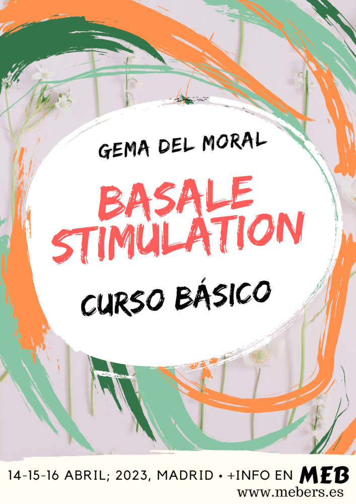Cartel anunciando curso básico basale Stimulation en Meb centro|Cartel anunciando curso básico basale Stimulation en Meb centro
